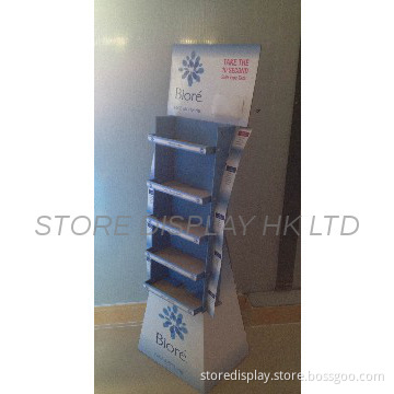Corrugated Promotion CARSLAN Cosmetic Display Stands with 180cm Height